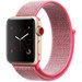Curea iUni compatibila cu Apple Watch 1/2/3/4/5/6/7, 40mm, Nylon Sport, Woven Strap, Pink